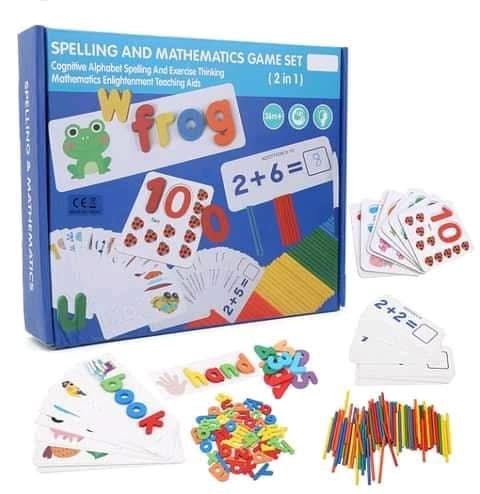 🧠 2 - in - 1 Spelling & Mathematics Educational Game Set - BB - 1902 - 233 - Planet Junior