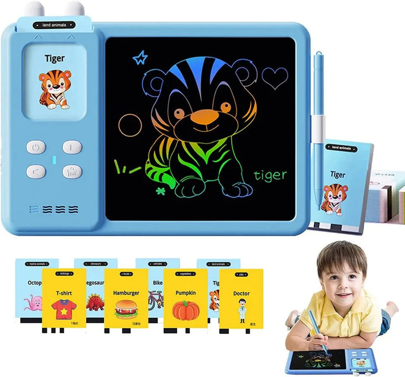 2 in 1 Talking Flash Cards with LCD Writing Board - AB5B - Planet Junior