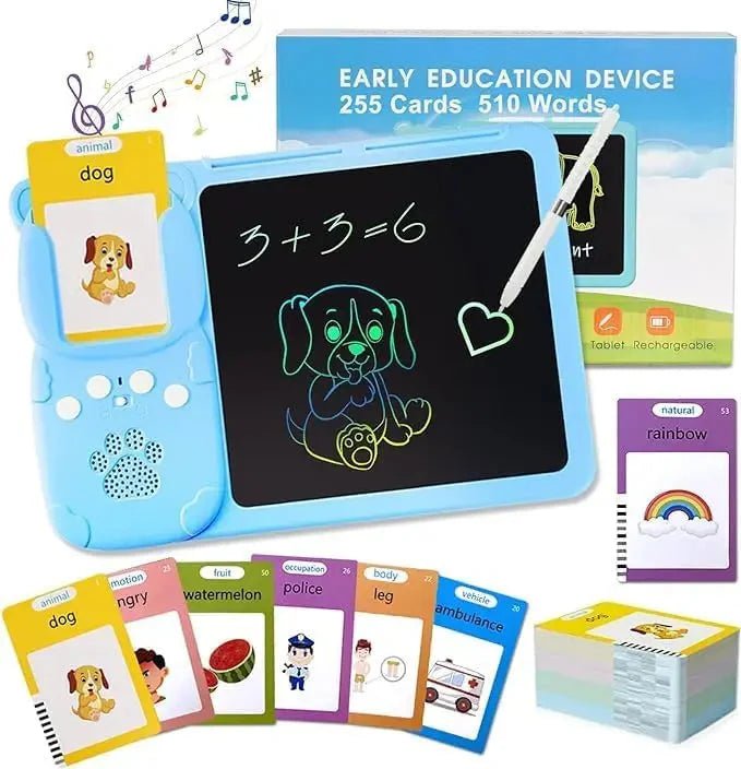 2 in 1 Talking Flash Cards with LCD Writing Board - AB5B - Planet Junior