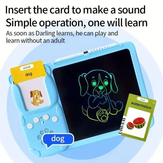 2 in 1 Talking Flash Cards with LCD Writing Board - AB5B - Planet Junior