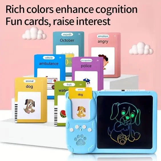 2 in 1 Talking Flash Cards with LCD Writing Board - AB5B - Planet Junior