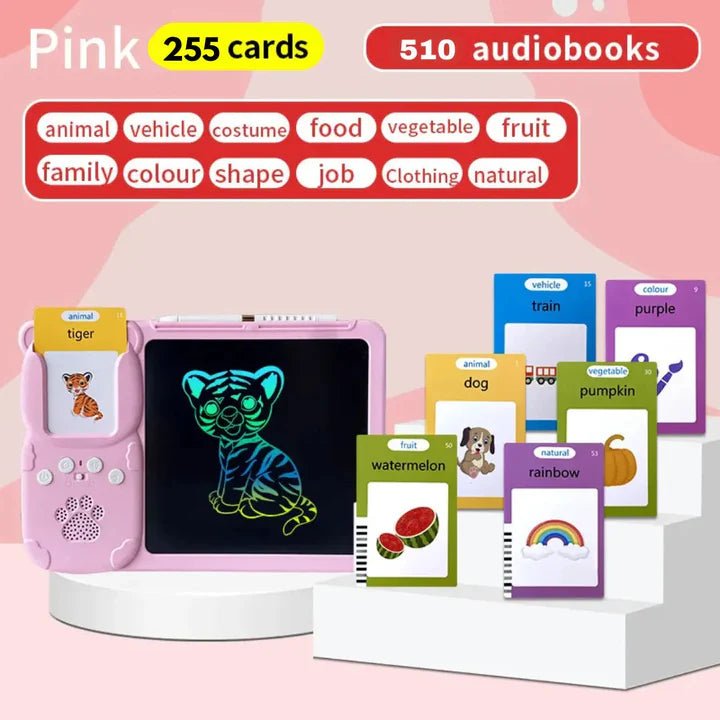 2 in 1 Talking Flash Cards with LCD Writing Board - AB5B - Planet Junior