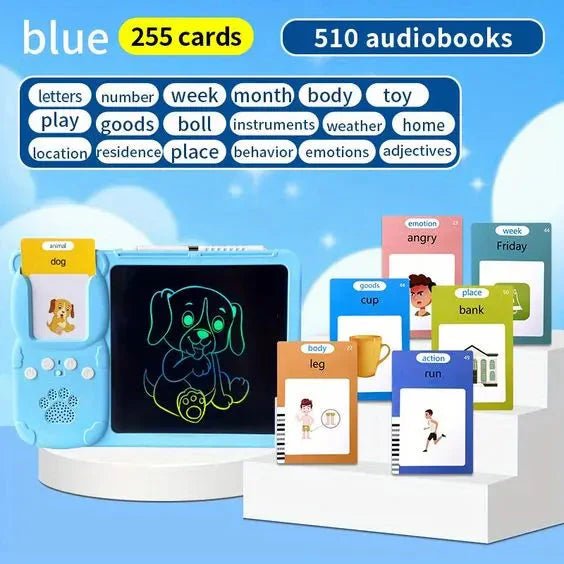 2 in 1 Talking Flash Cards with LCD Writing Board - AB5B - Planet Junior