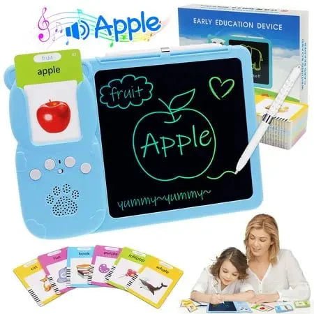 2 in 1 Talking Flash Cards with LCD Writing Board - AB5B - Planet Junior