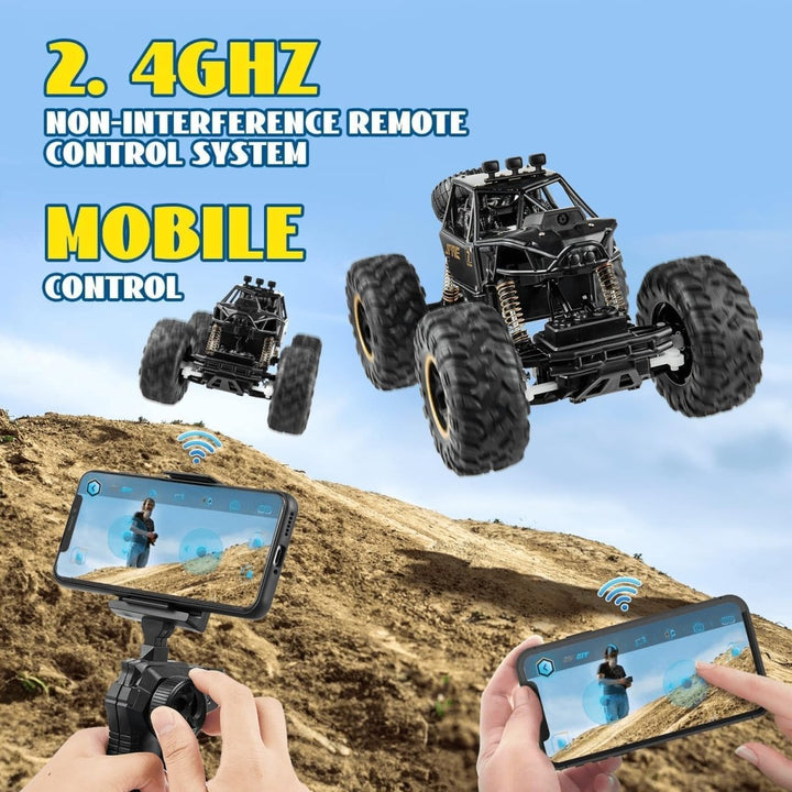 2.4 Ghz Spray Climbing RC Car with Live Camera – Shock Absorbing 4WD Rock Crawler - UT - MKCAM - Planet Junior