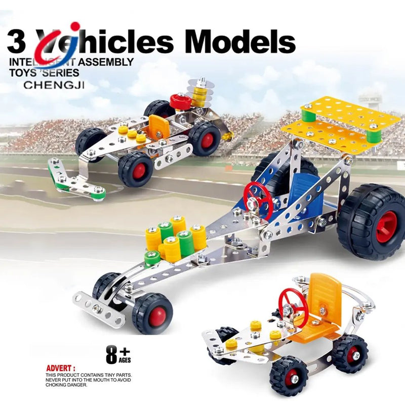 3 - in - 1 DIY Metal Car Model | 291PCS Building Set - BLL - BL - 484 - Planet Junior