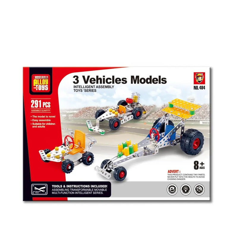 3 - in - 1 DIY Metal Car Model | 291PCS Building Set - BLL - BL - 484 - Planet Junior