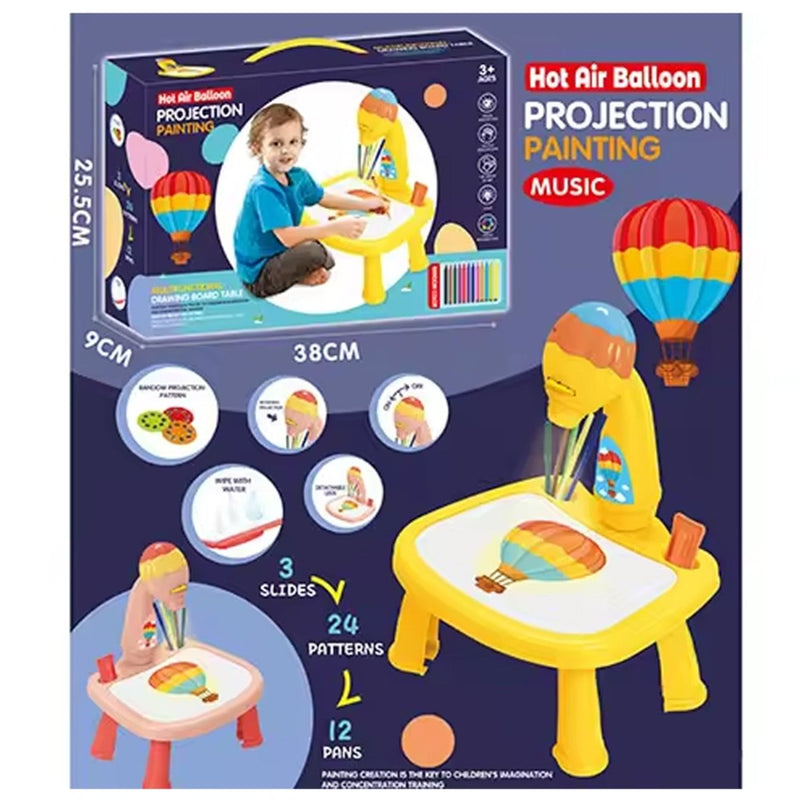 3 in 1 Hot Air Balloon Theme Painting and Drawing Projector - BL20113 - Planet Junior