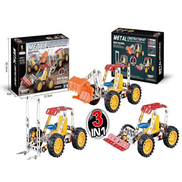 3 - in - 1 Metal Trucks Construction Set - BLL - BL - 6607 - Planet Junior