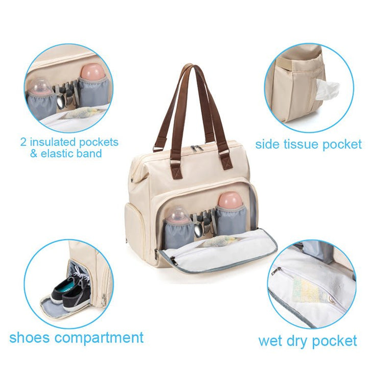 👜 3 - in - 1 Mommy Bag – Large Capacity Waterproof Diaper & Travel Tote - BLL - BGG - 796 - 33 - Planet Junior