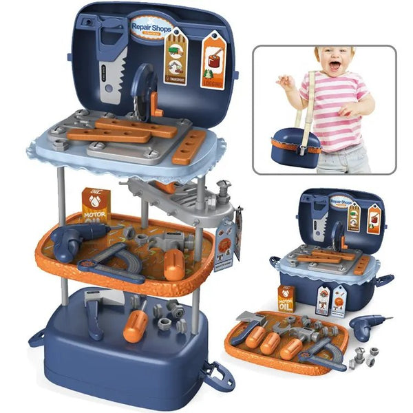 3 - in - 1 Portable Kids Tool Workshop - BLL - BI - 25747 - Planet Junior