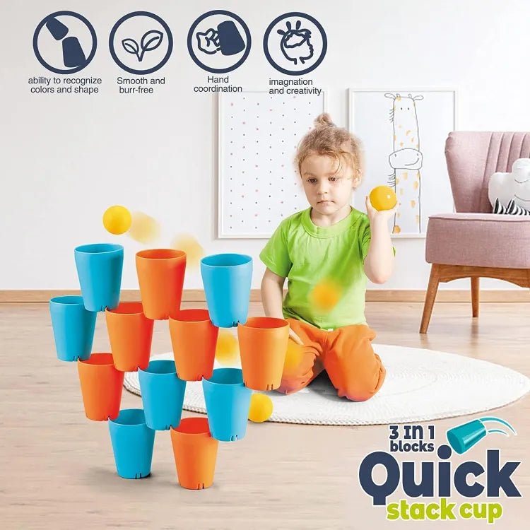 3 in 1 Quick Stack Cup | 16 Pcs - 68188 - Planet Junior