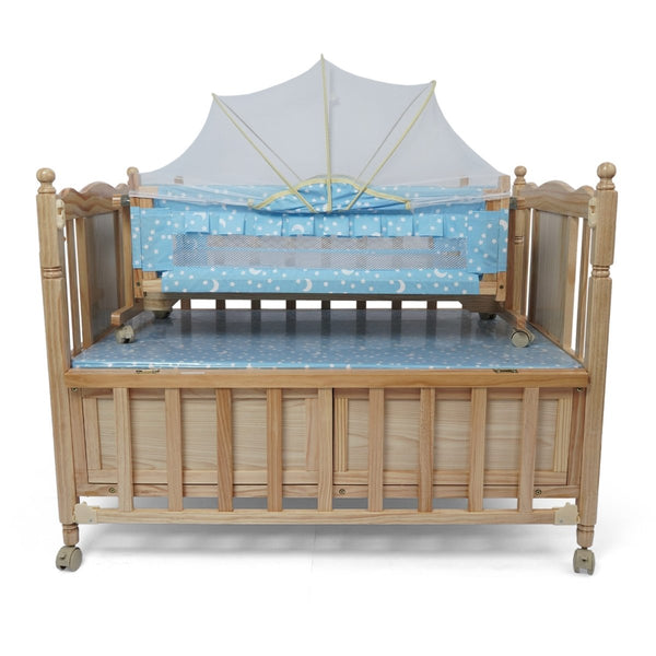 3 in 1 RestfulRoots Baby Cot with Swing and Drawer - BLL - BC - 530 - Planet Junior