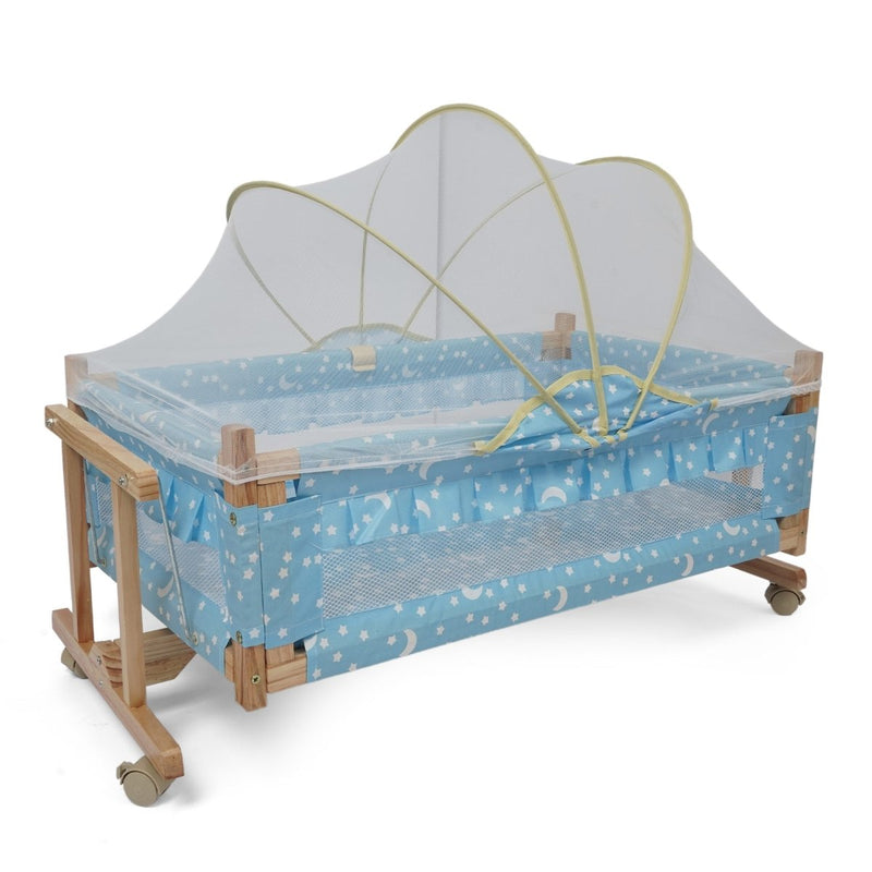 3 in 1 RestfulRoots Baby Cot with Swing and Drawer - BLL - BC - 530 - Planet Junior