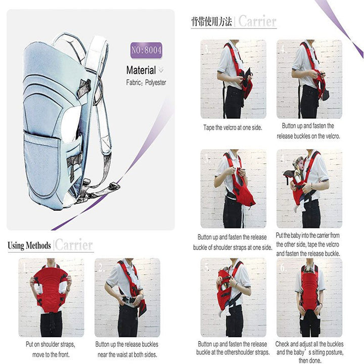 3 In 1 Soft Baby Sling Carrier For Comfort - BLL - BCC - 8004 - Planet Junior