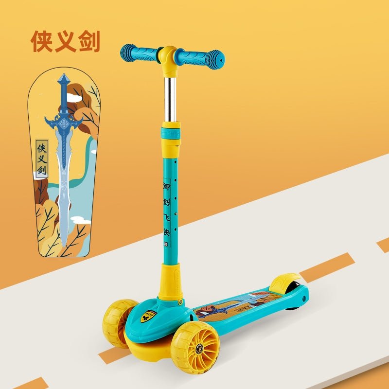 3 Wheels Cartoon Theme Scooty - BLL - SCT - 002SK - Planet Junior