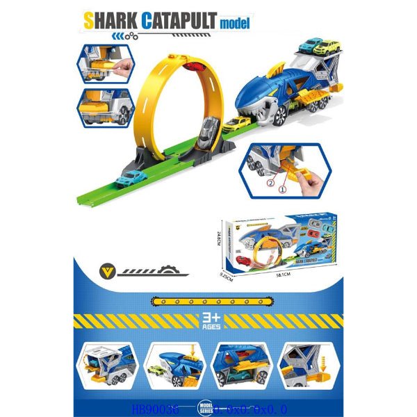 360 Rotating Shark Loop and Launcher Car Track Set - BLL - TR - 934A - P - Planet Junior