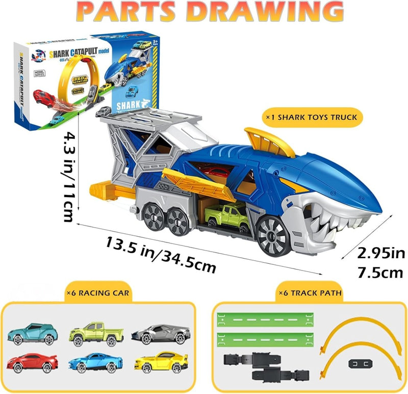 360 Rotating Shark Loop and Launcher Car Track Set - BLL - TR - 934A - P - Planet Junior