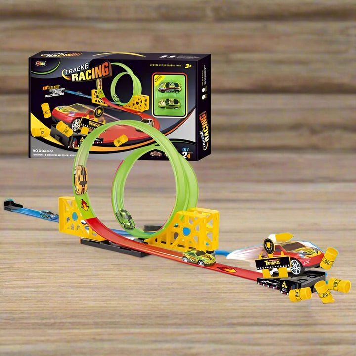 360° Rotation Stunt Car Track Racing Play Set - BLL - TR - 663 - 508T - Planet Junior