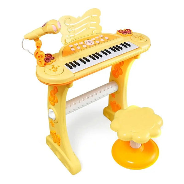 37 keys Musical Piano with Chair and Microphone - 8868B - Planet Junior