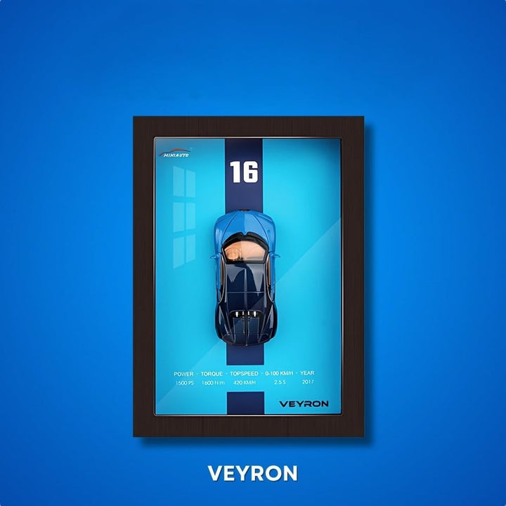 3D DieCast Metal Car Frame – Interactive Wall Art Model - ZT - 8025BL - Planet Junior