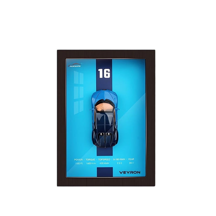 3D DieCast Metal Car Frame – Interactive Wall Art Model - ZT - 8025BL - Planet Junior