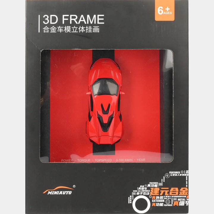 3D Frame Die - Cast Super Car - ZT - 8013RD - Planet Junior