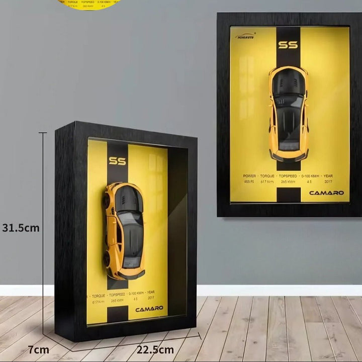 3D Wall Frame 1:32 Scale Chevrolet Camaro DieCast Model - RT - 8035A - Planet Junior