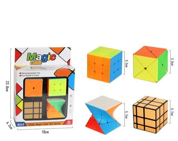 4 in 1 Magic Rubik Cube - BLL - MT - 23 - Planet Junior