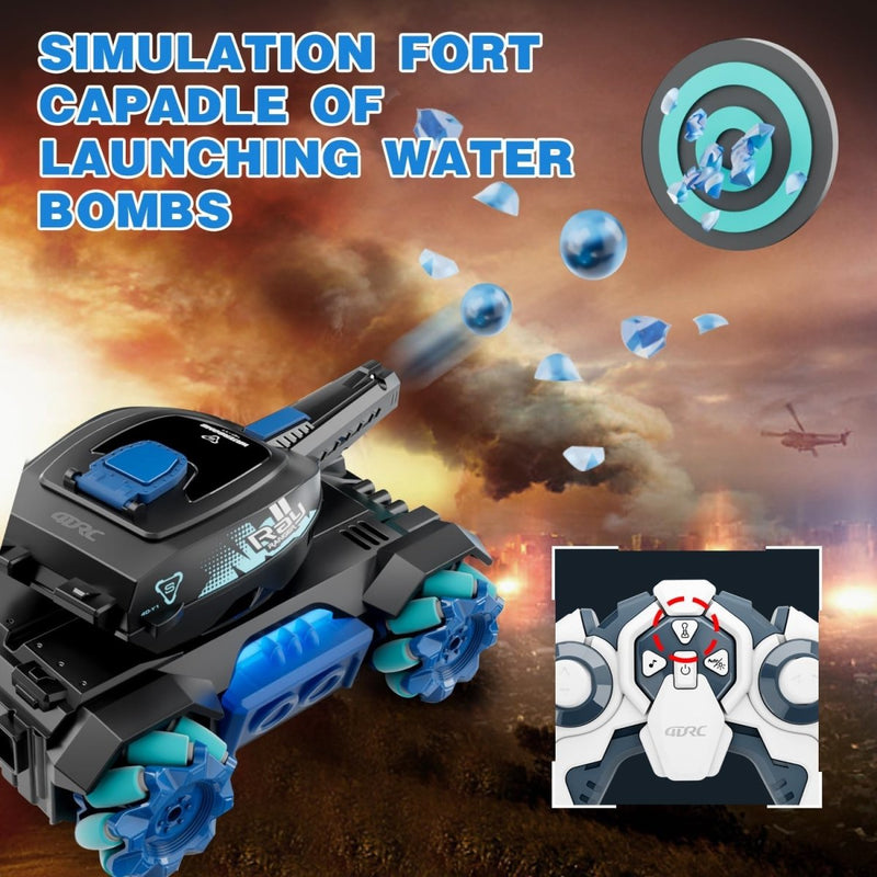 4WD Crawler Scale Water Bullet Shooting Remote Control Tank - RT4DY1 - Planet Junior