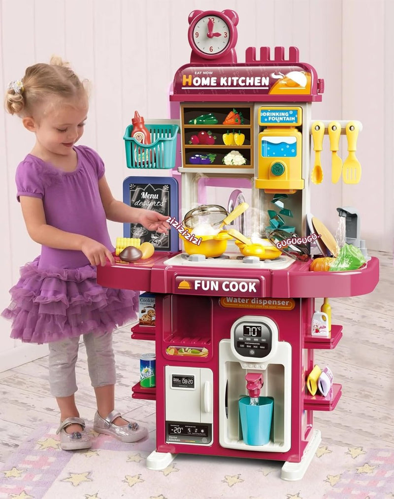 50 Pcs Interactive Kitchen Set with Lights, Sounds & Smoke Effect - L666 - 91A - Planet Junior