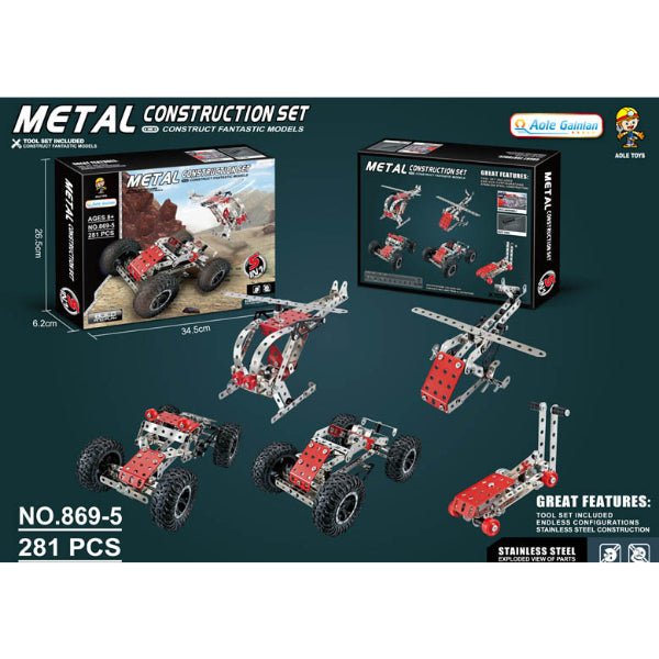 5in1 Engineering Metal Model Truck Construction Set - BLL - BL - 869 - 5 - Planet Junior