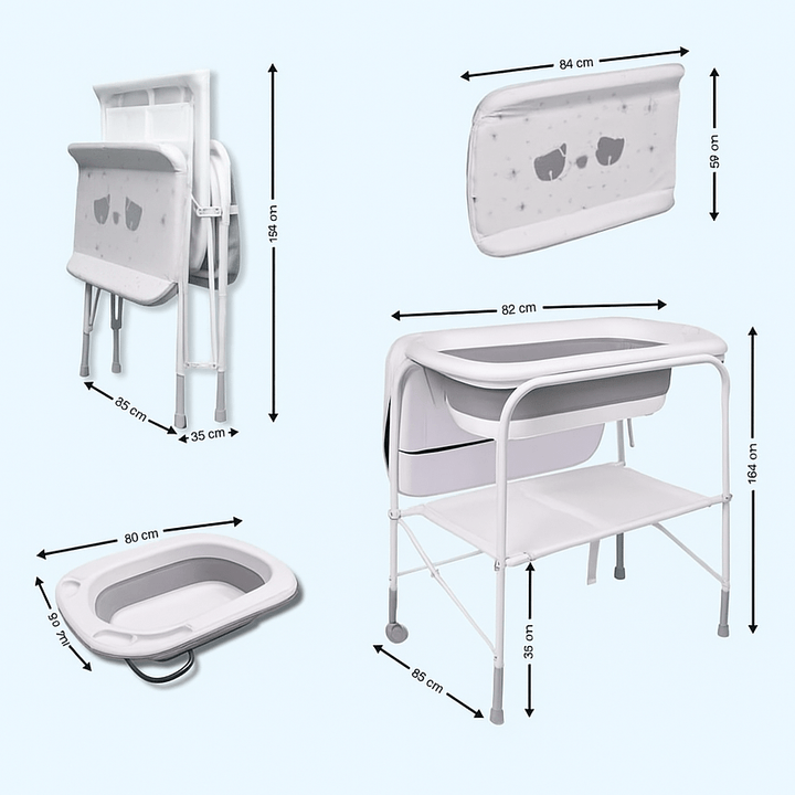 6 in 1 Baby Bath Station – Safe, Comfortable & Convenient Bathing for Little Ones - BLL-BS-82CB - Planet Junior