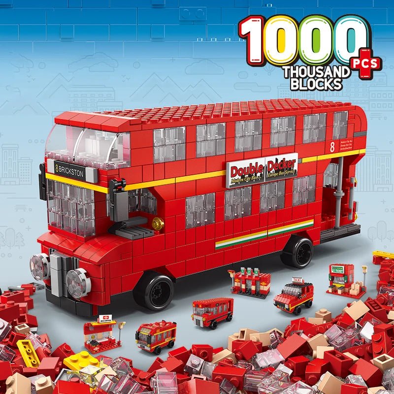 6 in 1 London Double-Deck Bus Building Blocks - BL88577 - Planet Junior