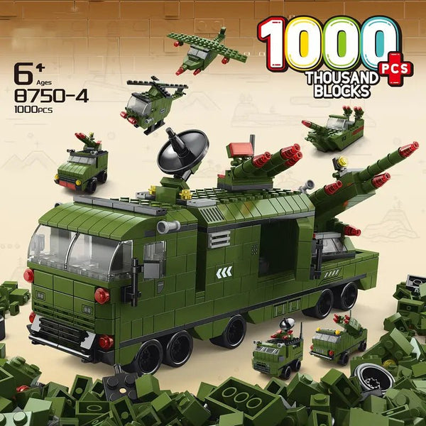 6-in-1 Military Armored Vehicle Building Blocks Set - BL88574 - Planet Junior