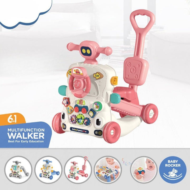6 - in - 1 Multifunction Musical Baby Walker - DB - 7603 - Planet Junior