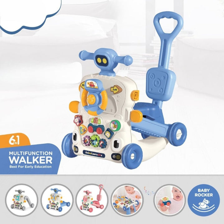 6 - in - 1 Multifunction Musical Baby Walker - DB - 7603 - Planet Junior
