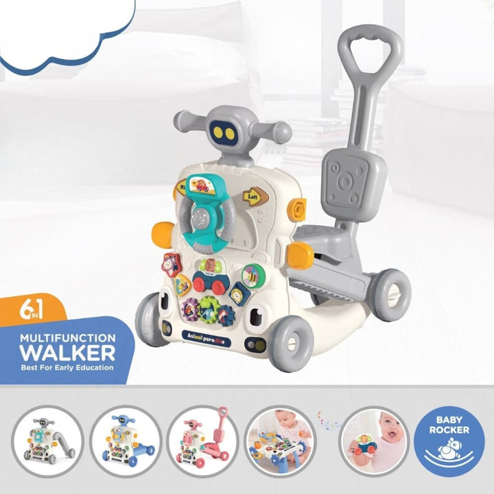 6 - in - 1 Multifunction Musical Baby Walker - DB - 7603 - Planet Junior