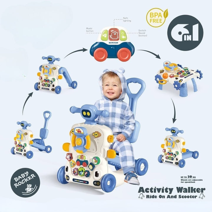 6 - in - 1 Multifunction Musical Baby Walker - DB - 7603 - Planet Junior