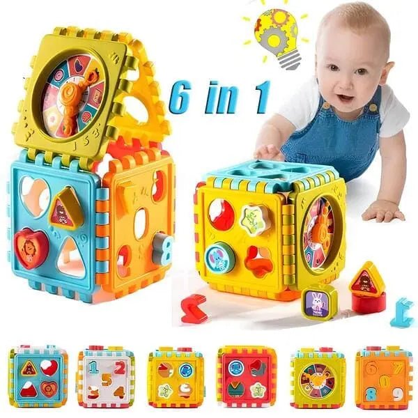 6 in 1 Musical Early Learning Activity Cube Box - SLT16221 - Planet Junior