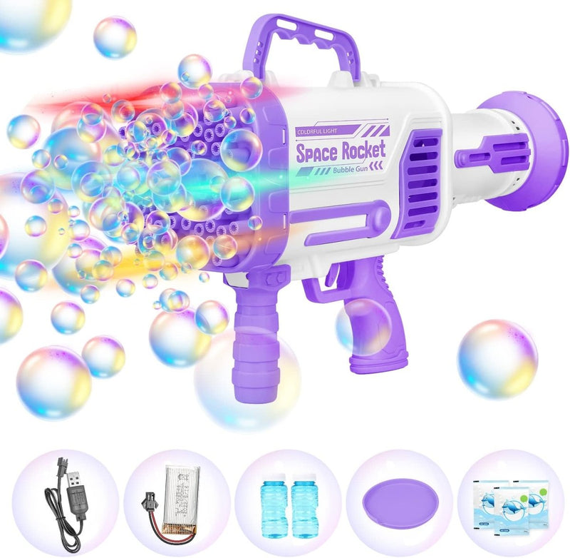64 Holes Bubble Machine with LED Lights - AT00864 - Planet Junior