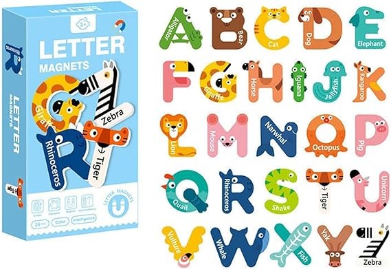 Animal Shaped Magnetic Letters