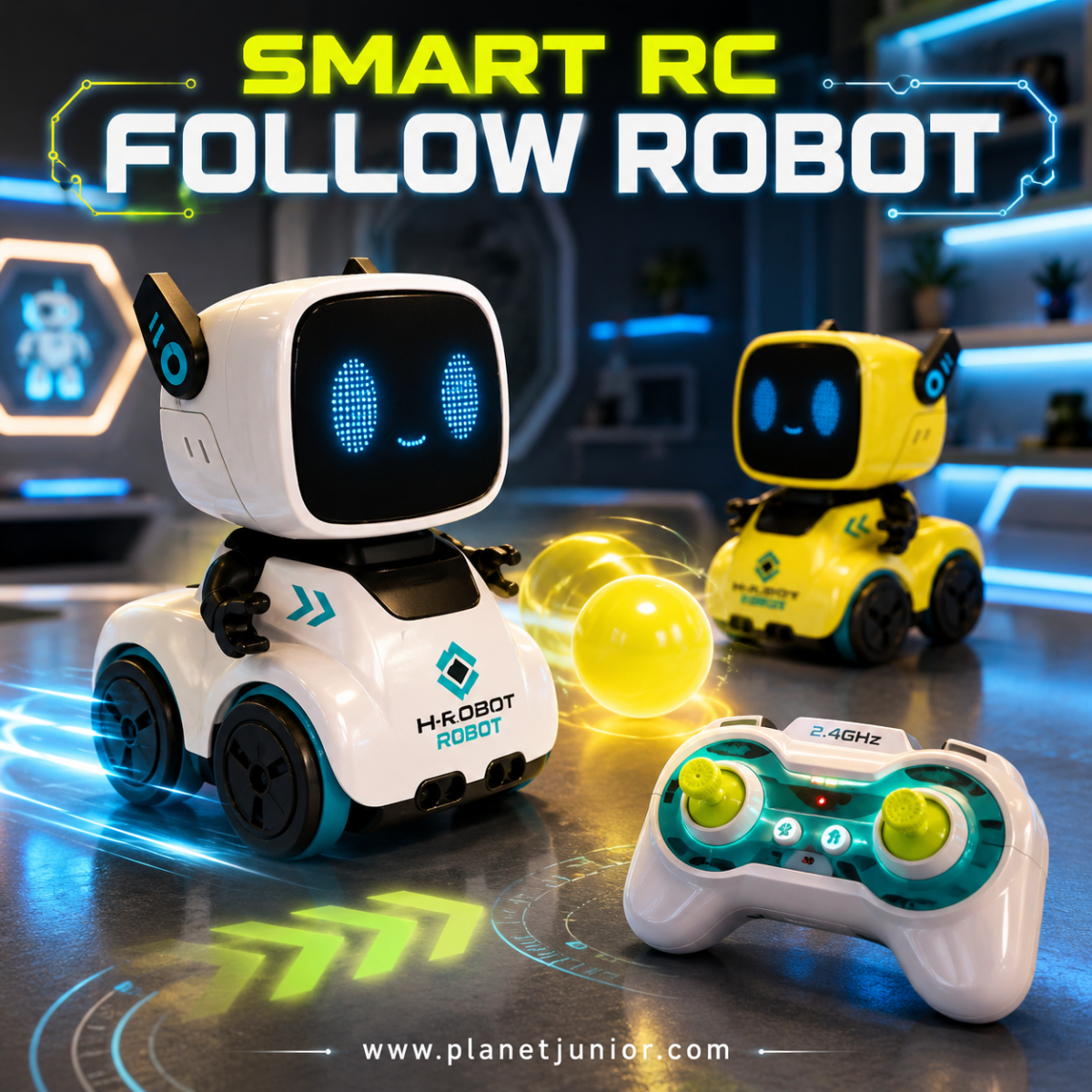 Cute Intelligent RC Robot with Follow Mode & Remote Control – Planet Junior