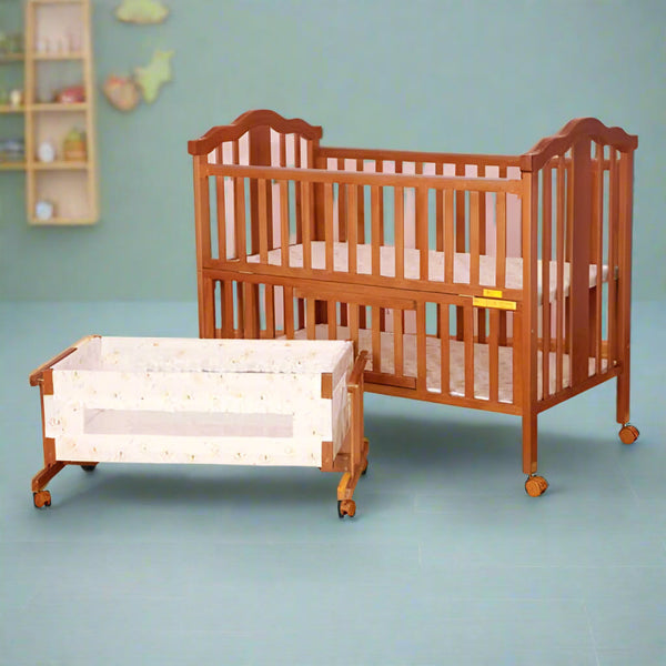 Junior Wooden Baby Cot – Safe Sleep &amp; Cozy Comfort