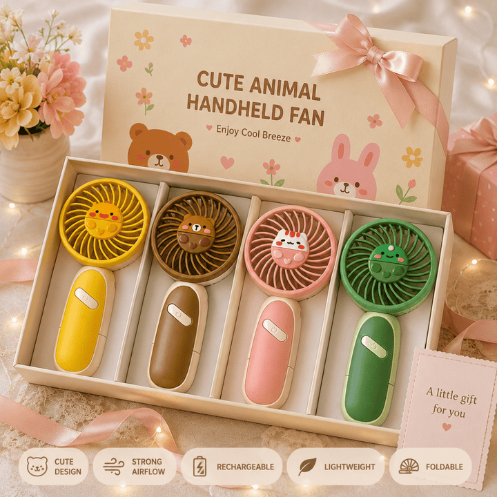 Cute Animal Mini Rechargeable Handheld Fan – Planet Junior