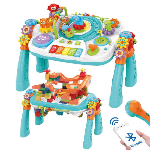 Multi-Purpose Activity Table for Kids with Blocks, Musical Toys, Bluetooth & USB Connectivity