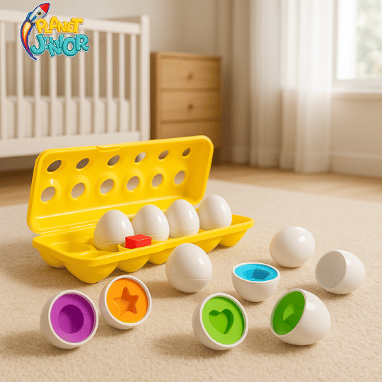 Montessori Matching Eggs Toy Set – Color & Shape Learning for Toddlers