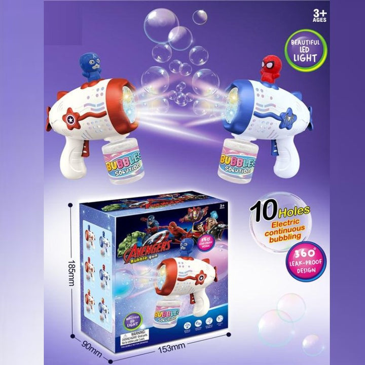 Action Figure - Themed 10 - Hole Automatic Bubble Gun - AKT32812 - Planet Junior