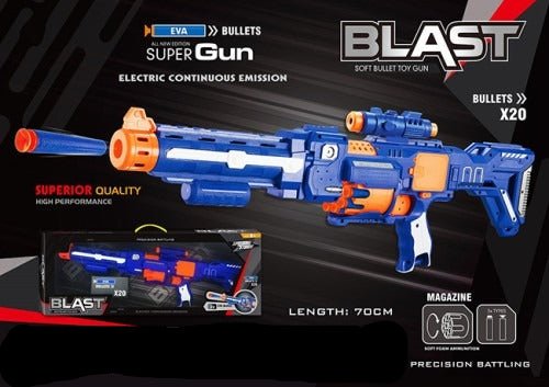 Action - Packed Blue Bullet Blaster Gun - 9939 - Planet Junior