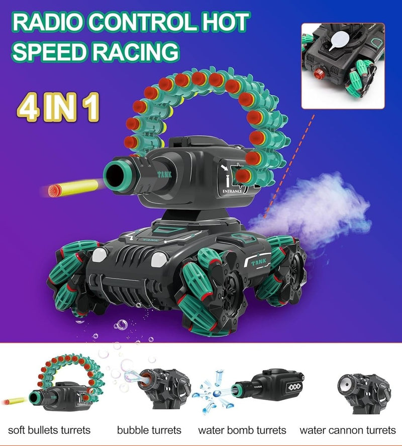 Action Water Bullet Shooting Remote Control Tank - BLL - RC - 067SY - Planet Junior